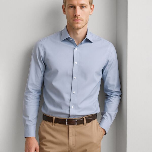  Mens Charlie Slim Fit Long Sleeve Shirt Thumbnail