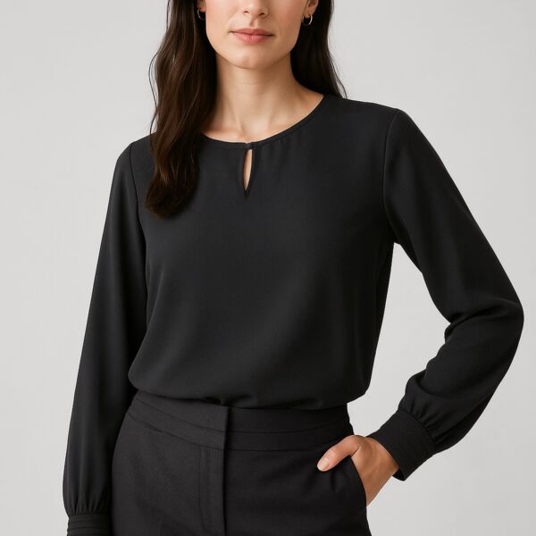 Womens Evelyn Long Sleeve Blouse Thumbnail