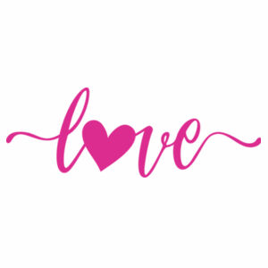 Love Script with Heart Design