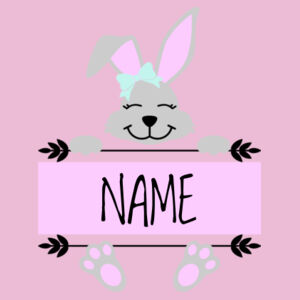 Custom Name Bunny Tee Design