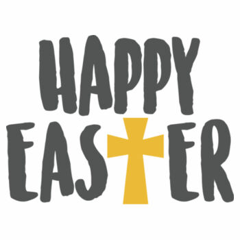 Happy Easter with Cross Design