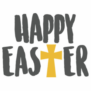Happy Easter with Cross Design