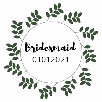 Customisable Bridesmaid Wreath Tank Design