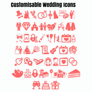 Customisable Wedding Icon Tea Towel - Bucks / Hens Night Gift Design