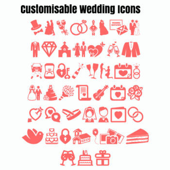 Customisable Wedding Icon Tea Towel - Bucks / Hens Night Gift Design