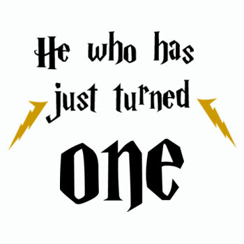 Customisable Birthday Tee - He Who Has Just Turned One - Harry Potter Kids Tee Design