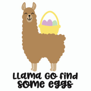 Custom Easter Tee - Llama Go Find Some Eggs Design