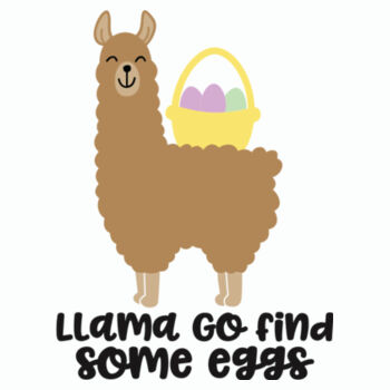Custom Easter Tee - Llama Go Find Some Eggs Design