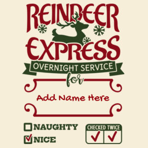 Reindeer Express, Overnight Delivery Design