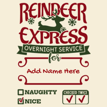 Reindeer Express, Overnight Delivery Design