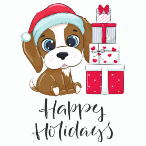 Happy Holidays Puppy Tee Design