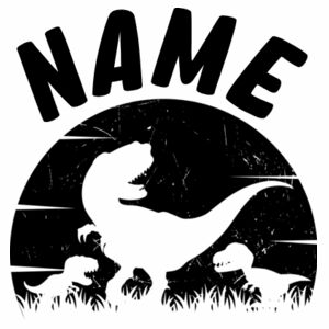 Custom Name Dinosaur Youth Long Sleeve Tee  Design