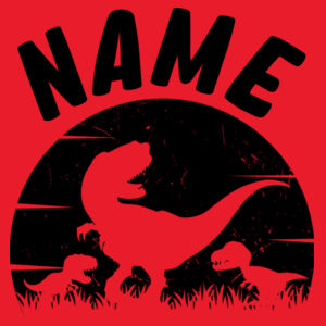 Custom Name Dinosaur Kids tee Design
