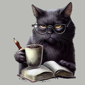 Reading Cat Ladies Crop Tee Design