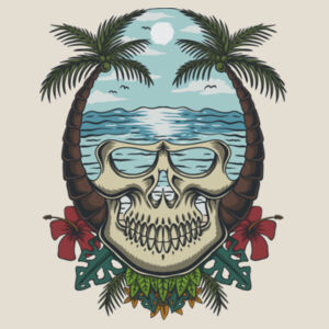 Skull Beach Crop Tee  Design