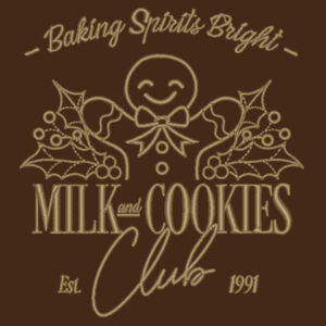 Baking Spirits Bright Milk & Cookies Club - Bib Apron Design