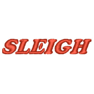 Sleigh Red Embroidery - 5 Panel Cap  Design