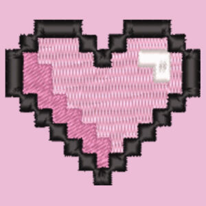 Pixel Heart with Shadow - Cuff Beanie Design