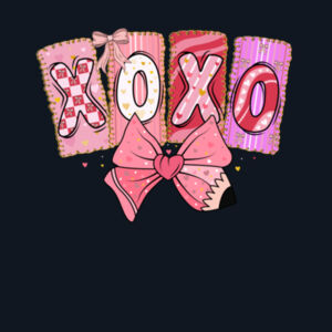 XOXO Coquette Bow Crop Tee - Womens Crop Tee's Design