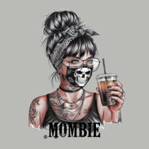 Mombie Skull Graphic Tee - Maple Tee Design