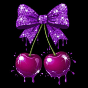 Cherry Bow Drip Graphic Tee - Women's Heavy Tee Design