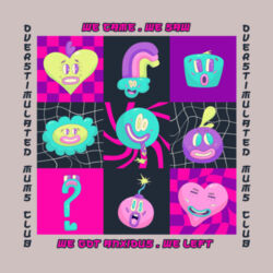 Overstimulated Mums Club Crew - Wo's Relax Crew Design