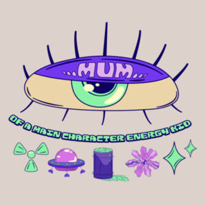 Mum of Main Character Energy Crop Hoodie - WOS RELAX CROP HOOD Design