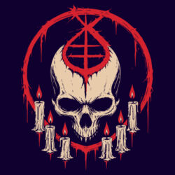 Cursed Horror Seance - 1300 Colortone® Mineral Wash Adult T-Shirt Design