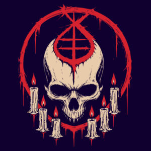 Cursed Horror Seance - 1300 Colortone® Mineral Wash Adult T-Shirt Design