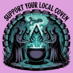 Support Your Local Coven - Mens Kangaroo Pocket Hoodies Design