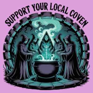 Support Your Local Coven - Mens Kangaroo Pocket Hoodies Design
