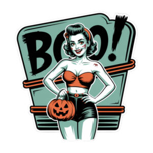 Retro Diner Boo - Men's / Unisex Ringer T-shirt Design