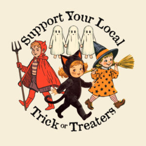 Vintage - Support your local trick or treaters - Parcel Tote Bag Design
