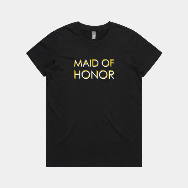 Customisable Maid of Honor Block Text Design Thumbnail