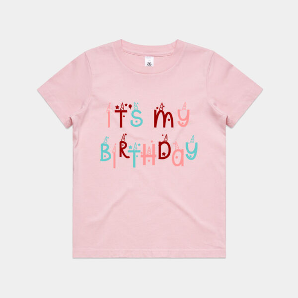 It's My Birthday Unicorn Lettering Tee Thumbnail