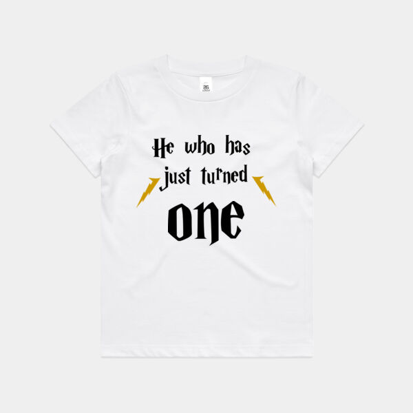 Customisable Birthday Tee - He Who Has Just Turned One - Harry Potter Kids Tee Thumbnail