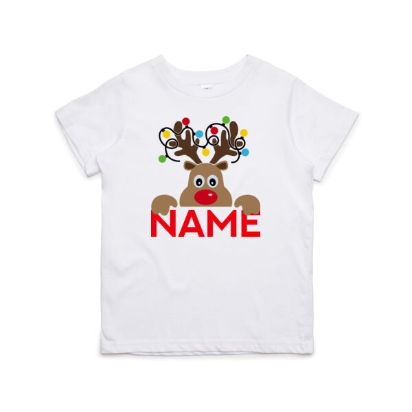 Boys Reindeer Custom Name Tee Thumbnail