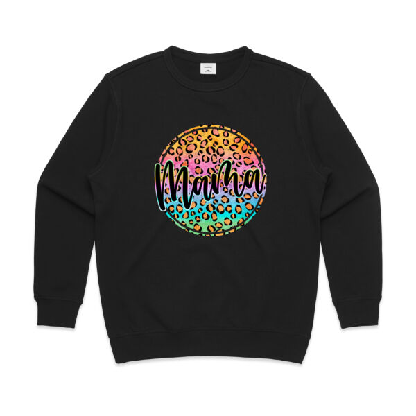 Mama Leopard print Womens Premium Crew Thumbnail