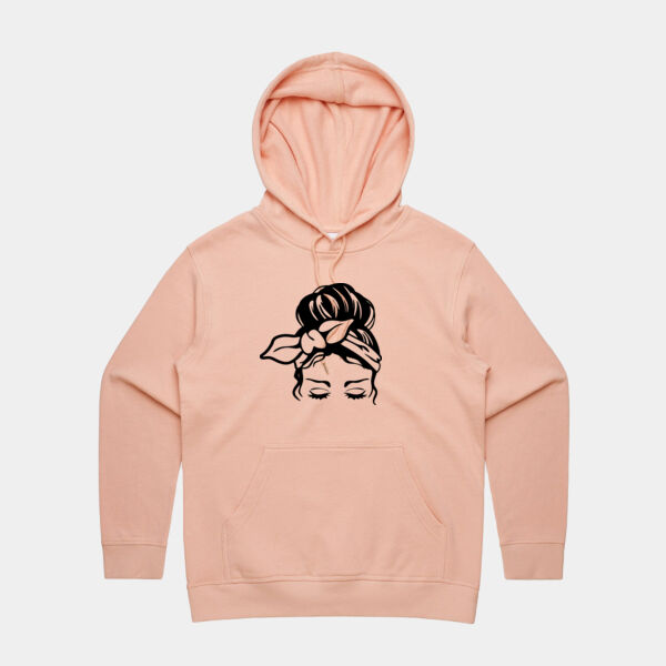 Mothers Day Messy Bun Womens Premium Hood Thumbnail