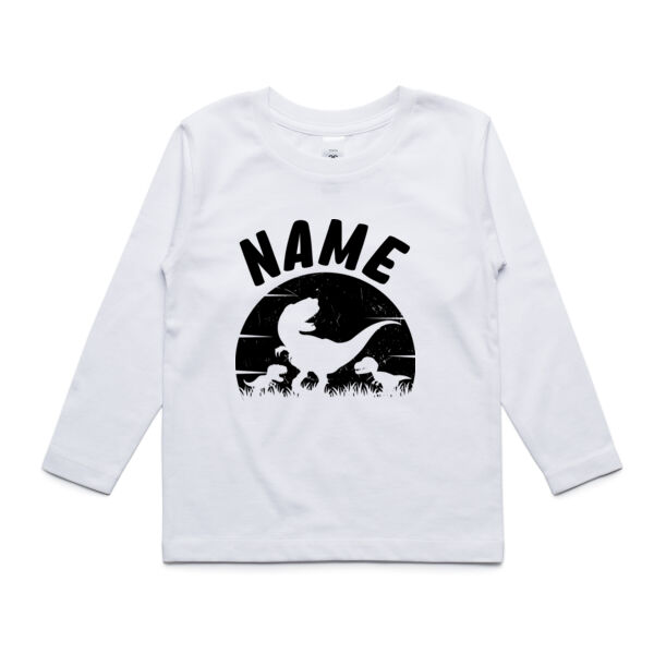 Custom Name Dinosaur Youth Long Sleeve Tee  Thumbnail