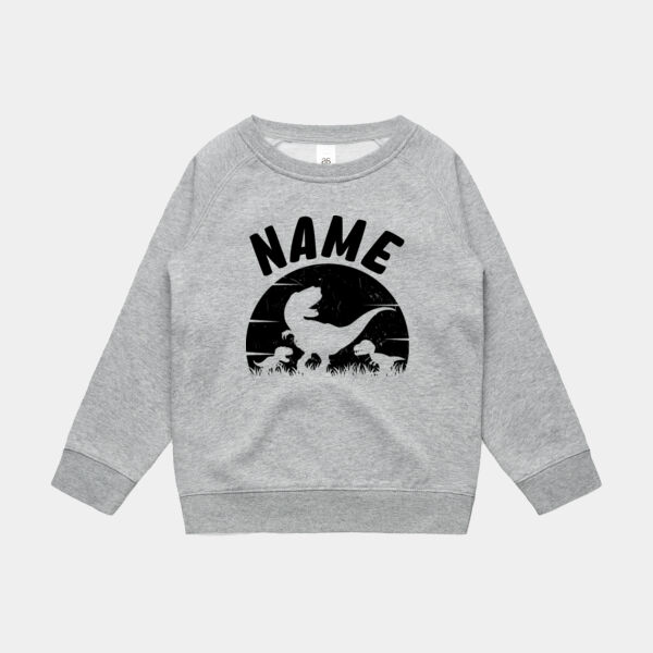 Custom Name Dinosaur Kids Crew Thumbnail