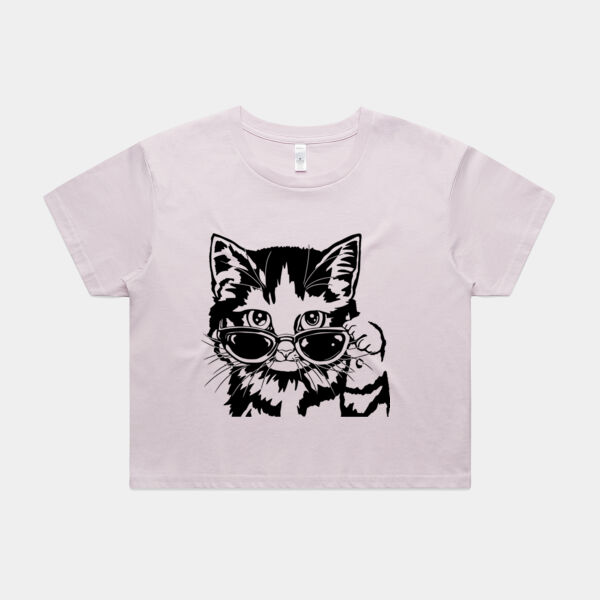 Cool Cat Ladies Cropped Tee Thumbnail