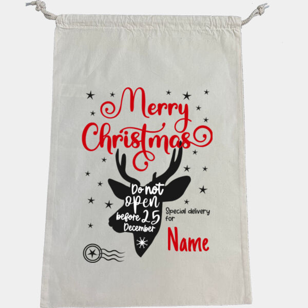 Personalised Merry Christmas Santa Sack  Thumbnail