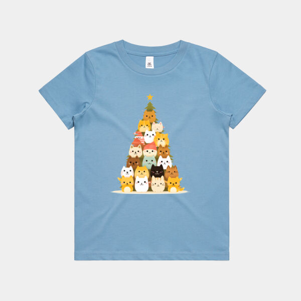 Kawaii Christmas Tree Kids shirt Thumbnail