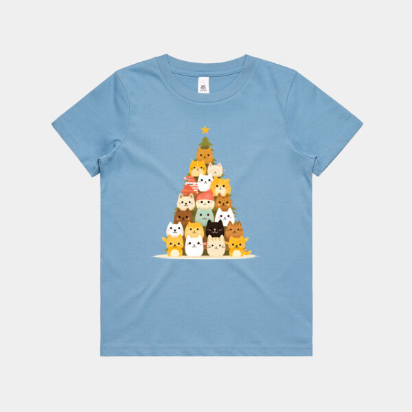 Kawaii Christmas Tree Kids shirt Thumbnail