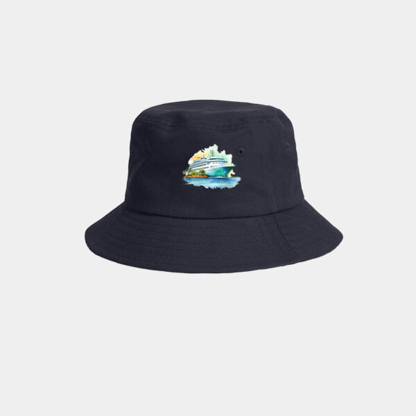 Water coloured Cruise ship Kids Bucket Hat  Thumbnail