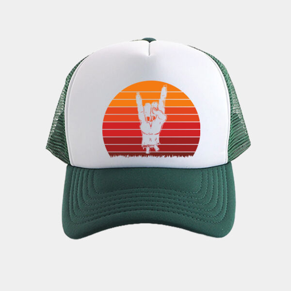 Rock On Skeleton Foam Truckers Cap Thumbnail