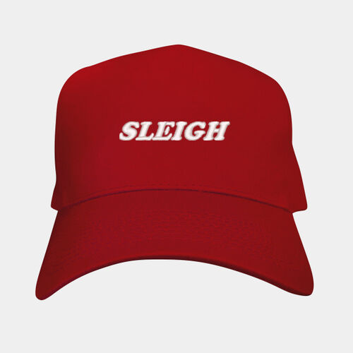 Sleigh White Embroidery - 5 Panel Cap  Thumbnail