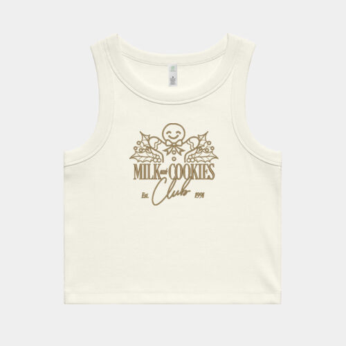 Milk & Cookies Club Gingerbread Man - Rib Crop Tank Thumbnail