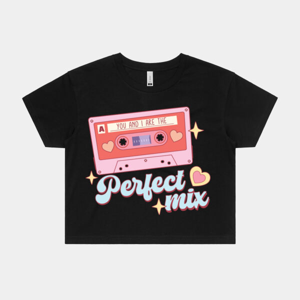 You & I Are The Perfect Mix Crop Tee - Womens Crop Tee's Thumbnail